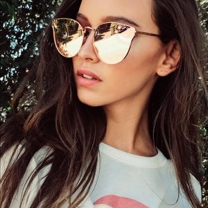 SOLD Quay All My Love RosePink Oversize Sunglasses